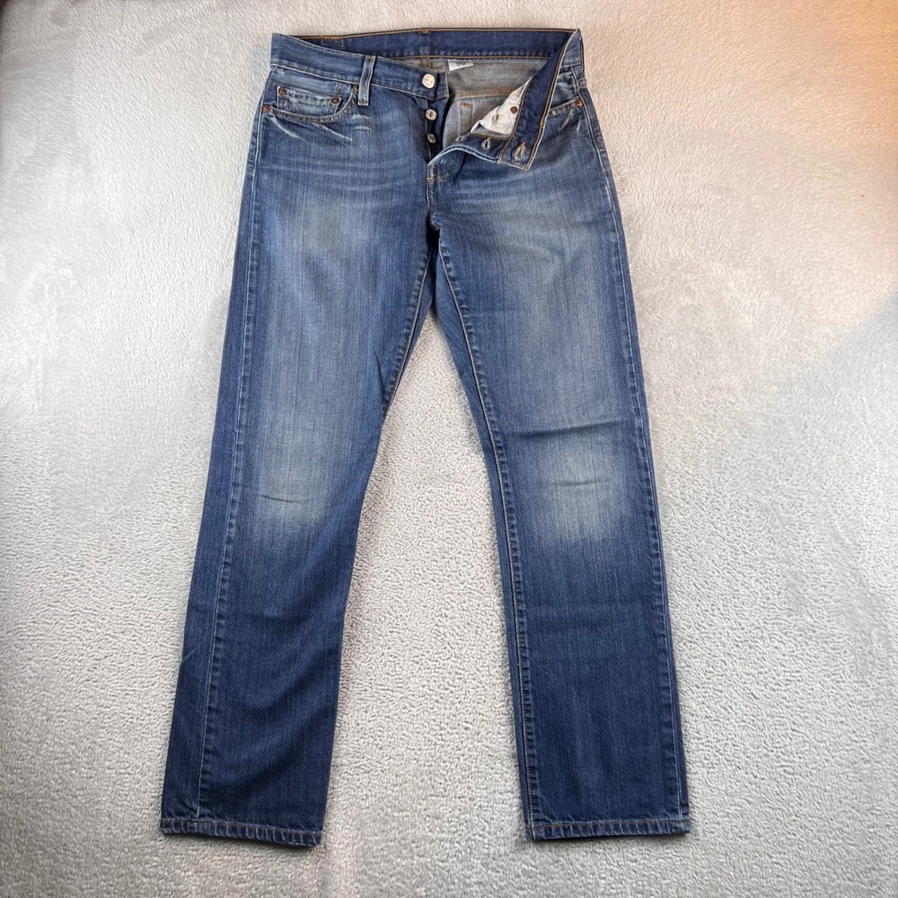 Levis 501 Original Fit Jeans Medium Wash Straight Leg Button Fly Denim 31x30
